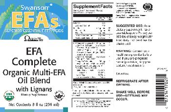 Swanson EFAs EFA Complete Organic Multi-EFA Oil Blend with Lignans - supplement