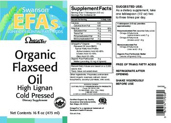 Swanson EFAs OmegaTru Organic Flaxseed Oil - supplement