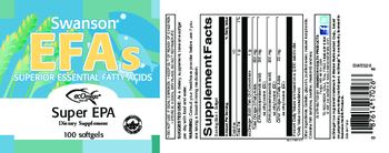Swanson EFAs Super EPA ecOmega Fish Oil - supplement