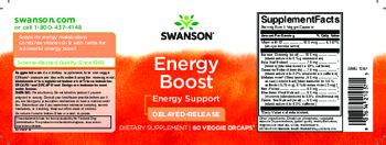 Swanson Energy Boost Delayed-Release - supplement