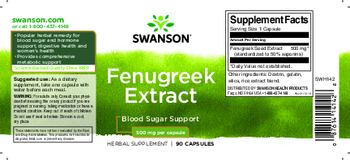 Swanson Fenugreek Extract 500 mg - herbal supplement