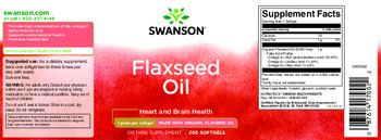 Swanson Flaxseed Oil 1 gram - supplement