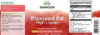 Swanson Flaxseed Oil 980 mg - supplement