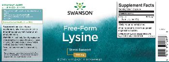 Swanson Free-Form Lysine 500 mg - supplement