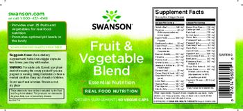 Swanson Fruit & Vegetable Blend - supplement