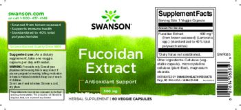 Swanson Fucoidan Extract 500 mg - herbal supplement