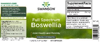 Swanson Full Spectrum Boswellia Double Strength - herbal supplement