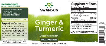 Swanson Ginger & Turmeric Full Spectrum - herbal supplement