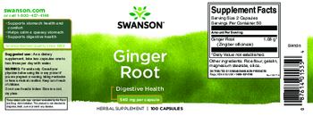 Swanson Ginger Root 540 mg - herbal supplement