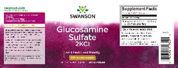 Swanson Glucosamine Sulfate 2KCl 500 mg - supplement