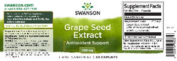 Swanson Grape Seed Extract 200 mg - herbal supplement