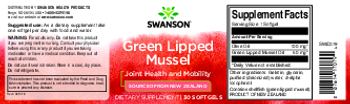 Swanson Green Lipped Mussel - supplement