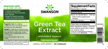Swanson Green Tea Extract 500 mg - herbal supplement