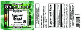 Swanson GreenFoods Formulas Eggplant Extract 450 mg - herbal supplement