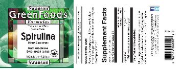 Swanson GreenFoods Formulas Spirulina 500 mg - supplement
