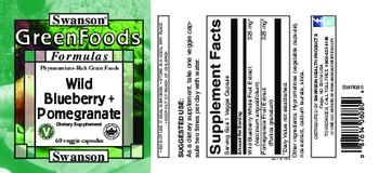 Swanson GreenFoods Formulas Wild Blueberry + Pomegranate - supplement