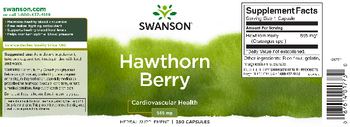 Swanson Hawthorn Berry 565 mg - herbal supplement