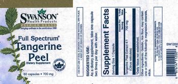 Swanson Premium Brand Full Spectrum Tangerine Peel 700 mg - supplement