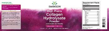 Swanson High Plains Collagen Hydrolysate Powder - supplement