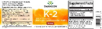 Swanson K-2 50 mcg - vitamin supplement