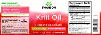 Swanson Krill Oil 1 gram Maximum Strength - supplement