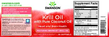 Swanson Krill Oil with Pure Coconut Oil - supplement
