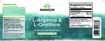 Swanson L-Arginine & L-Ornithine - supplement