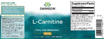 Swanson L-Carnitine 500 mg - supplement