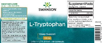 Swanson L-Tryptophan 500 mg - supplement
