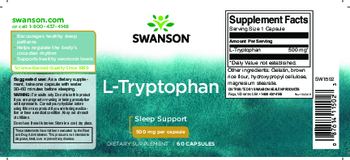 Swanson L-Tryptophan 500 mg - supplement