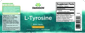 Swanson L-Tyrosine 500 mg - supplement