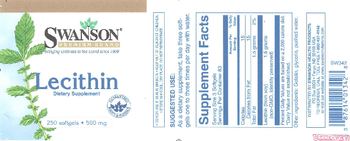Swanson Premium Brand Lecithin 500 mg - supplement