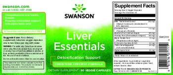 Swanson Liver Essentials - supplement