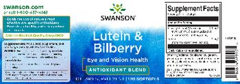 Swanson Lutein & Bilberry - supplement