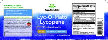 Swanson Lyc-O-Mato Lycopene 20 mg - supplement