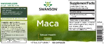 Swanson Maca 1 gram - herbal supplement