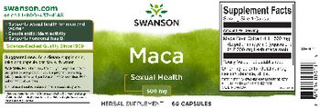 Swanson Maca 500 mg - herbal supplement