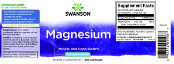 Swanson Magnesium 200 mg - mineral supplement