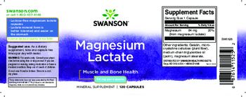 Swanson Magnesium Lactate 84 mg - mineral supplement