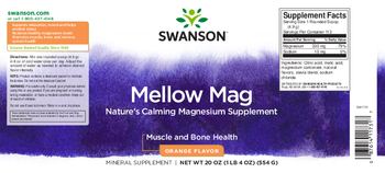 Swanson Mellow Mag Orange Flavor - natures calming magnesium supplement