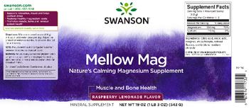Swanson Mellow Mag Raspberry Lemonade Flavor - natures calming magnesium supplement