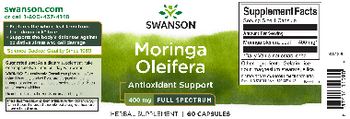 Swanson Moringa Oleifera 400 mg Full Spectrum - herbal supplement