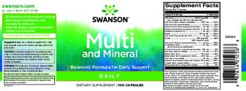 Swanson Multi and Mineral - supplement