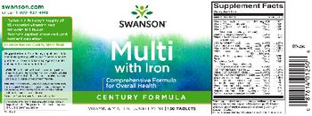 Swanson Multi with Iron Century Formula - vitamin mineral supplement