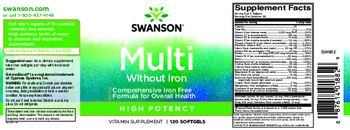 Swanson Multi without Iron High Potency - vitamin supplement
