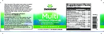 Swanson Multi without Minerals - vitamin supplement