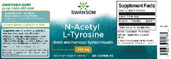 Swanson N-Acetyl L-Tyrosine 350 mg - supplement