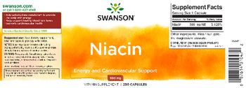 Swanson Niacin 500 mg - vitamin supplement