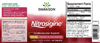 Swanson Nitrosigine 750 mg - supplement