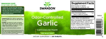 Swanson Odor-Controlled Garlic 500 mg - supplement